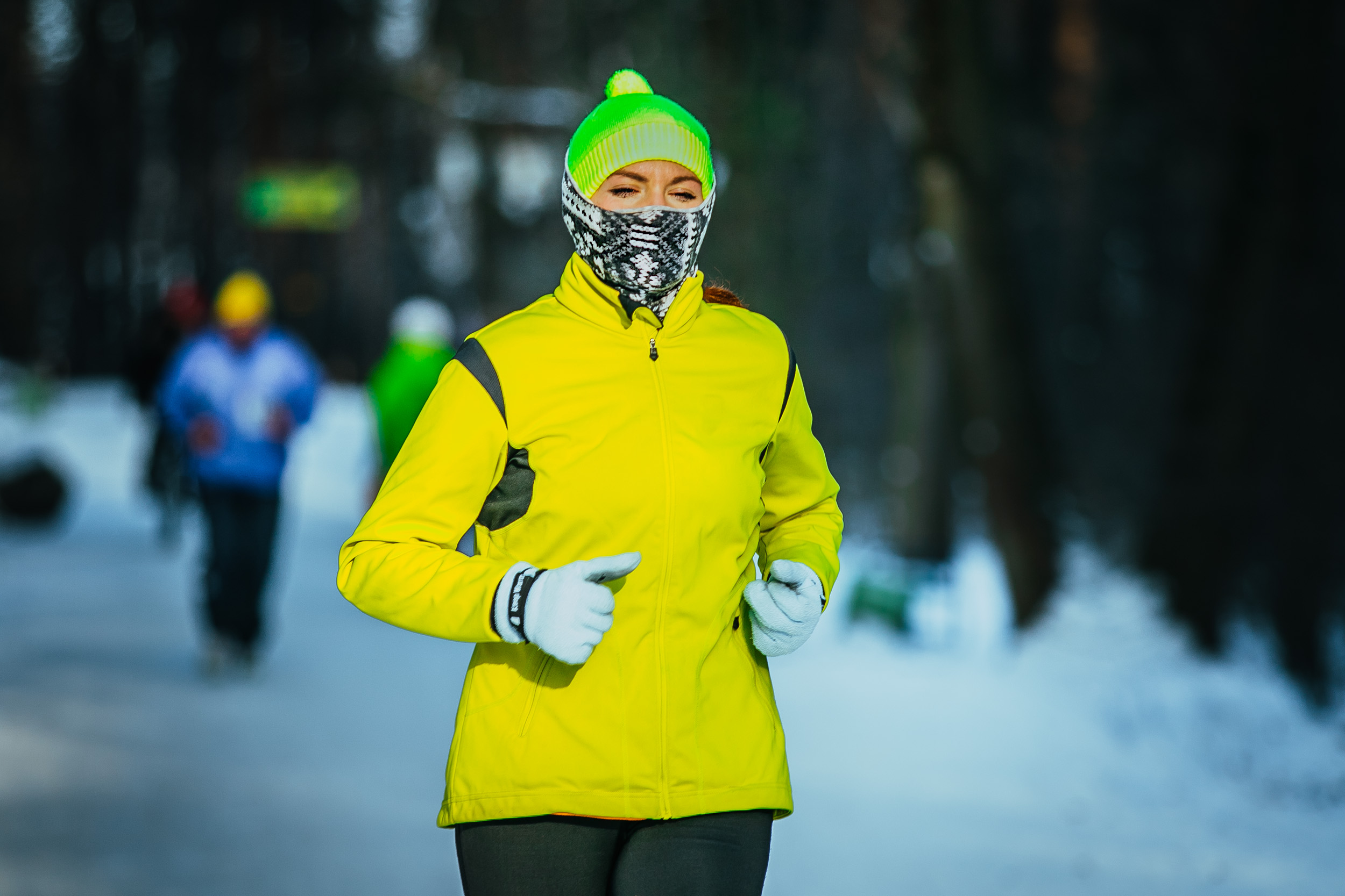 Mundschutz - joggen im Winter